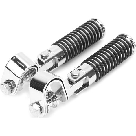 Par de abrazaderas para reposapiés de motocicleta, soportes para reposapiés para barras protectoras de motor de 1 pulgada, aptos para Honda Silver (1/5)