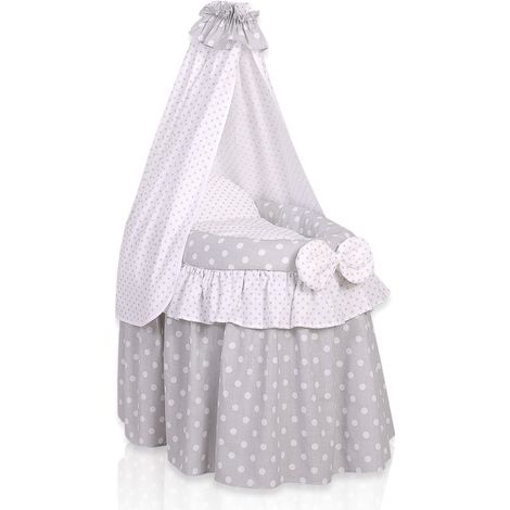 Cochecito de muñecas - Moisés para muñecas con dosel - Gris (1/5)