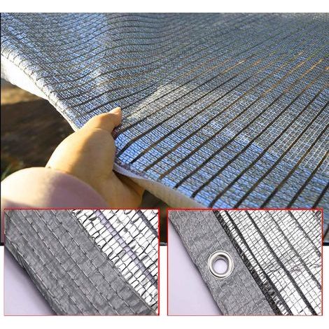 Sun Shade Cloth Reflective Aluminet Shade Netting Cover with Grommets Sunblock Sunshade Mesh (2mx3 m) (1/4)