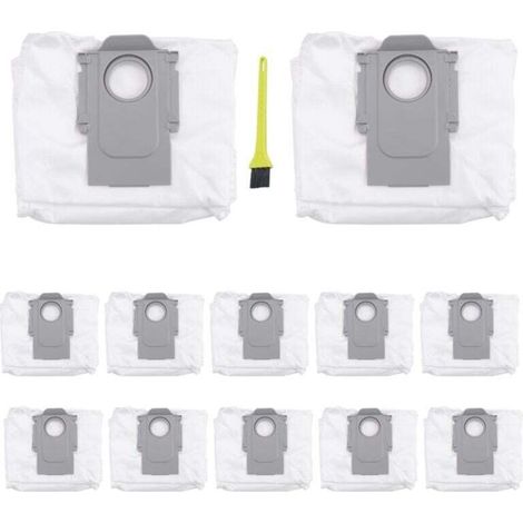 Lot de 12 Sacs à Poussière Compatibles Aspirateurs Roborock Modèles Max et S7 Ultra