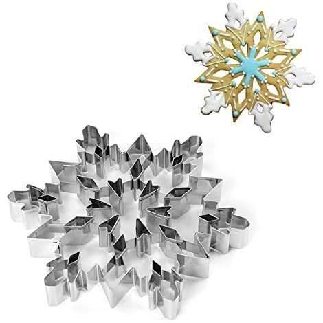 Grand emporte-pièce flocon de neige de Noël, 3D, acier inoxydable P (1/3)
