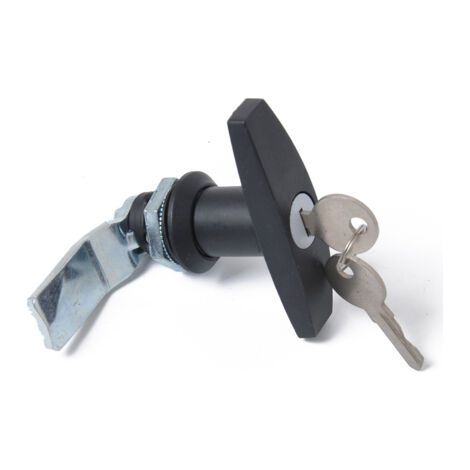 Cerradura con manija en T Cerradura con manija en T trasera Caja de herramientas Cerradura para puerta de garaje con llaves para remolque con dosel de caravana (negro) (1/5)