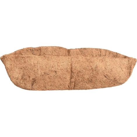 Doublure en fibre de coco naturelle, panier suspendu forme demi lune pour fixation murale (1/5)