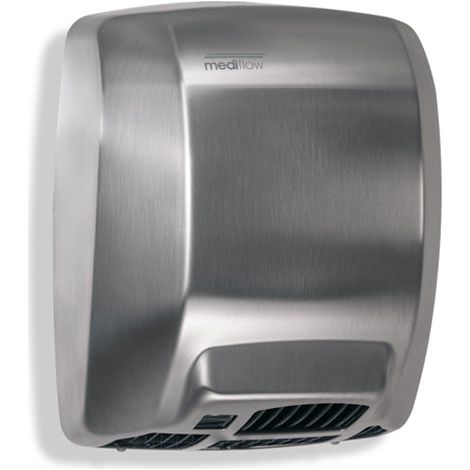 Asciugamani Elettrico Aria Calda Automatico in Acciaio Satinato Mediclinics Mediflow M03Acs