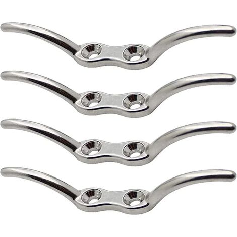 Taquet d'amarrage en acier inoxydable pour rideaux, stores, cordage, quai, pont, base marine, accessoire d'amarrage pour bateau (4 pièces)