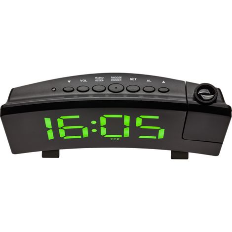 TFA Dostmann 60.5015.04 Quarz Wecker Schwarz   Großes Display, USB Anschluss
