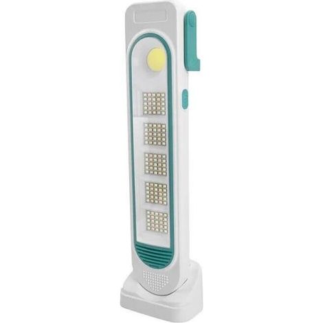 Lampada torcia portatile 125 + 18 LED smd lavoro emergenza Pannello solare TY106
