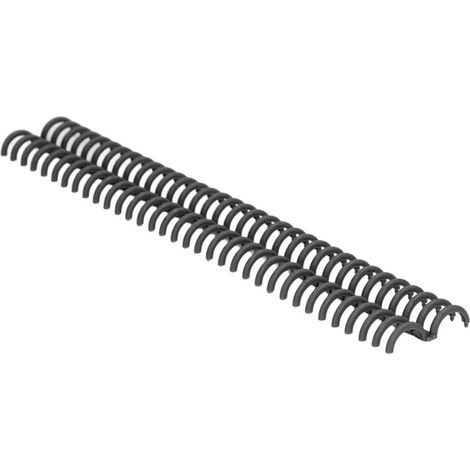 Irovami Lot de 10 spirales de reliure 34 trous en polypropylène résistant à l'usure, pour papeterie, noir (1/5)