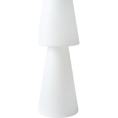 Lampadaire LED Extérieur Matière Synthétique Étanche IP54 avec Télécommande Blanc Sabanas (1/5)
