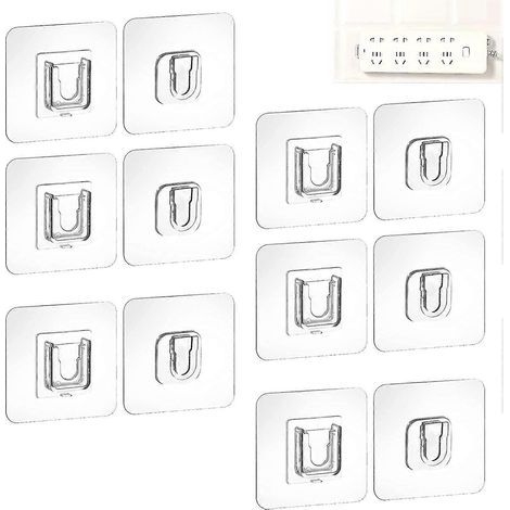 Crochets muraux adhésifs double face ultra-résistants, lot de 25 paires (cadeau) (1/5)