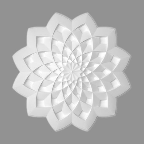 PROVISTON Stuckrosette Polystyrol Durchmesser 631 mm Weiß Deckenrosette (1/3)