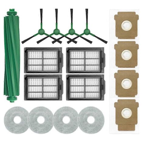 Pièces détachées pour iRobot Roomba Plus 405/505 Combo : brosse latérale principale, filtre HEPA, sac à poussière (1/5)
