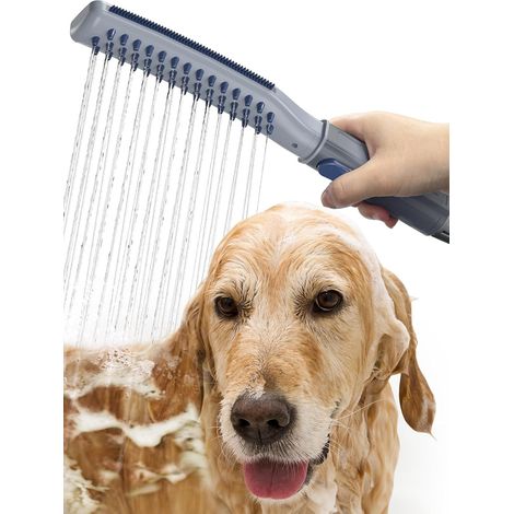 Accessorio doccia per cani, doccia per cani con deviatore in metallo, accessorio doccia per animali domestici per lavare il cane in modo facile e veloce, 3 impostazioni di getto, interruttore a un pul (1/5)