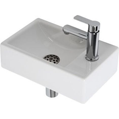 Plieger Houston ensemble complet de lave-mains 37x23cm droite blanc