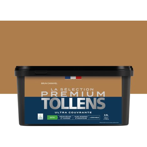 Tollens - Peinture intérieure couleurs - La Sélection Premium Satin - Ultra Couvrante - Brun Caramel 2,5 L - 30m²