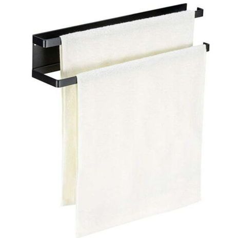 Porte-Serviettes en Acier Inoxydable, Porte Serviette d'invités Auto-adhésif sans perçage, Porte-Serviettes de Bain adhésif avec Crochets pour Salle de Bain (40 cm, brossé） (1/5)