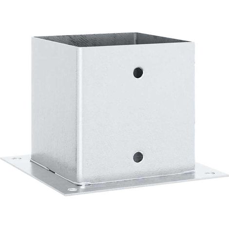 Post Bases Square 4 pcs Silver 141x141 mm Galvanised Steel vidaXL