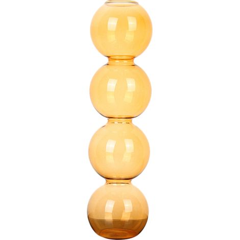 Jarrón de cristal hidropónico – Juego de 1 jarrón (17 cm/22,5 cm) – Blanco, verde, naranja, azul, gris, dorado, rosa – Diseño elegante para decoración de interiores (1/5)