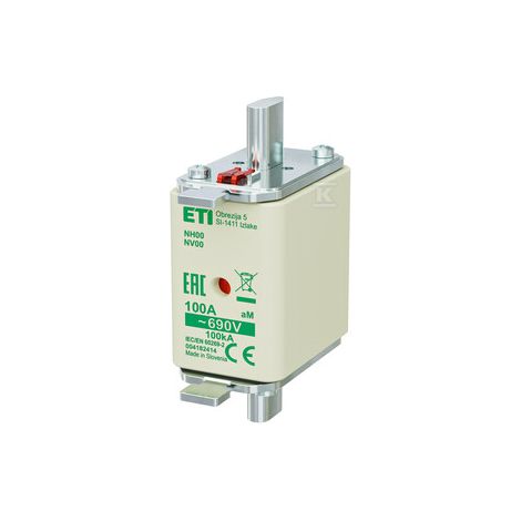 Enlace fusible NH00 AM 100A/690V