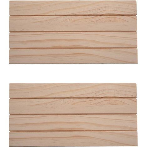 2x Massivholz Ohrringe Schmuck Display Requisiten Karte 3 Slots Platte Ohrring Display Ständer Schmuck Lagerung Regal (1/5)