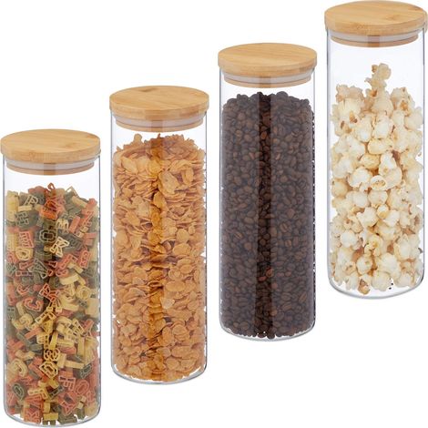 4 piezas. Tarros de almacenamiento de 1600 ml
