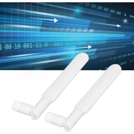 Routeur WiFi à antenne double bande 2,4 GHz/5,8 GHz, antenne bâton pliable omnidirectionnelle, connecteur à broche interne SMA, blanc. (1/5)