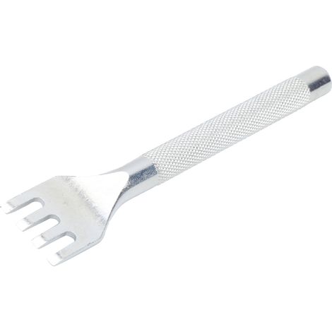 Outil de poinçonnage à griffes, ciseau à lacer, jeu de poinçons pour cuir, 4 dents, acier rapide, fournitures industrielles (1/5)