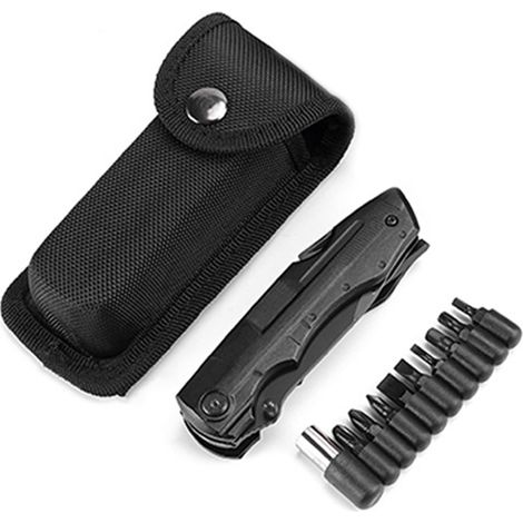 Pinces Multifonctions Pliables avec Coupe-Câbles, Dénudeur et Ouvre-Bouteille pour Camping (1/5)