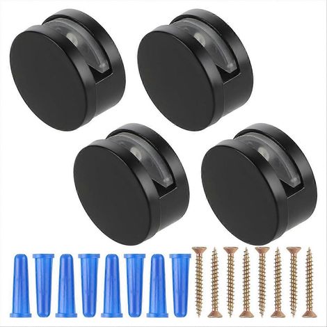 4 pièces de matériel de fixation pour miroir, supports réglables sans cadre (1/5)