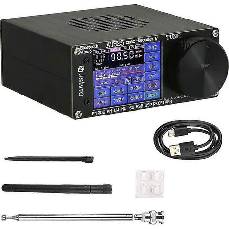 Récepteur radio ATS25 Max Decoder II avec DSP complet, FM, LW, MW, SW et SSB, écran tactile 2,4 pouces, 64-108 MHz, Bluetooth (1/5)