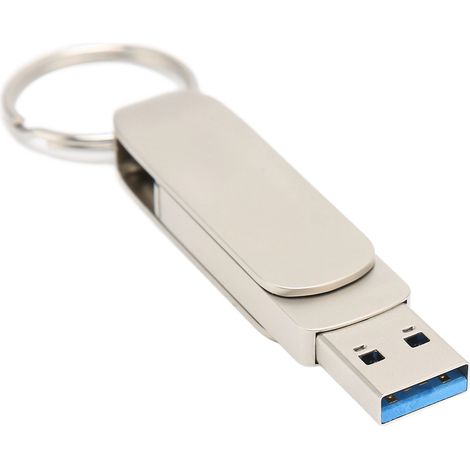 Clé USB 3.0 OTG 32GB avec Port USB-C, Rotation 360°, Double Usage pour Téléphone et Ordinateur (1/5)