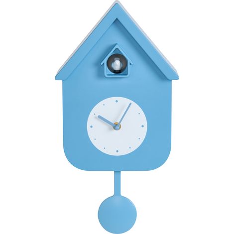 Reloj de cuco moderno con sonido de pájaro reloj de péndulo infantil azul Bonneval (1/5)