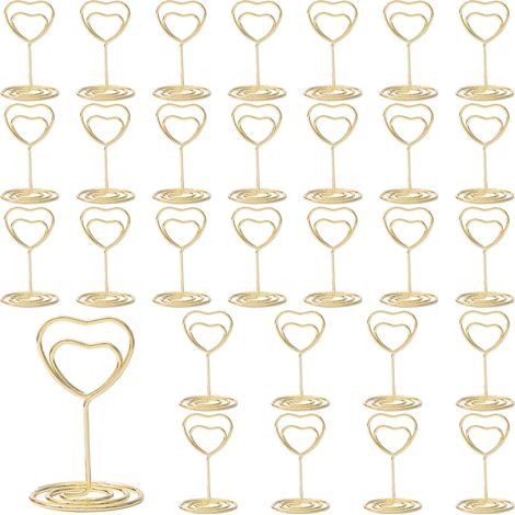 30 Pièces Or Porte Nom Table, Porte Photo Pince, Porte Photo sur Pied (1/5)