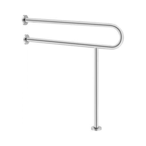 Aufstehhilfe Toilette, 780x76x800 mm, Wandstützgriff für Behinderte, Handikap Haltegriff aus Edelstahl 304, mit Anti-Rutsch-Griff, Sicherheitshandlauf mit Stützbein & Tragkraft 136 kg (1/5)