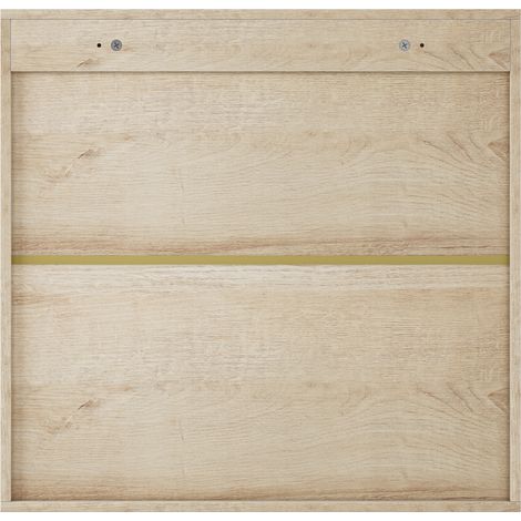 CHICFURN Armadio da bagno sospeso 60 x 21,6 x 58 cm MDF finitura rovere, doppia anta (1/5)