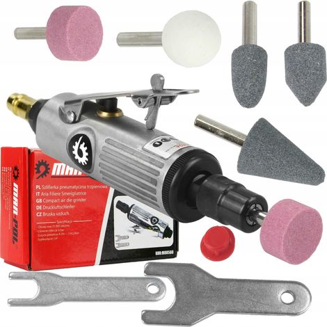 Druckluft-Geradschleifer 1/4" 6mm 6,3BAR + MAR-POL-Schleifscheiben (1/5)