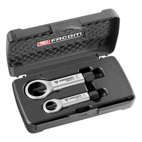 Facom – Casse-écrou 2 à 18mm – Coffret cliquet et douilles – Acier au chrome vanadium – Pour écrous hexagonaux – 750g (1/3)