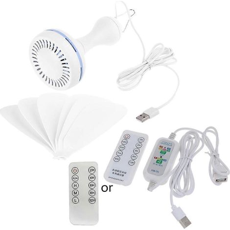 Campingventilator mit Fernbedienung, 4 Geschwindigkeitsstufen, 40 cm (16 Zoll), 12-Stunden-Timer, Zeltaufhängung, Deckenventilator