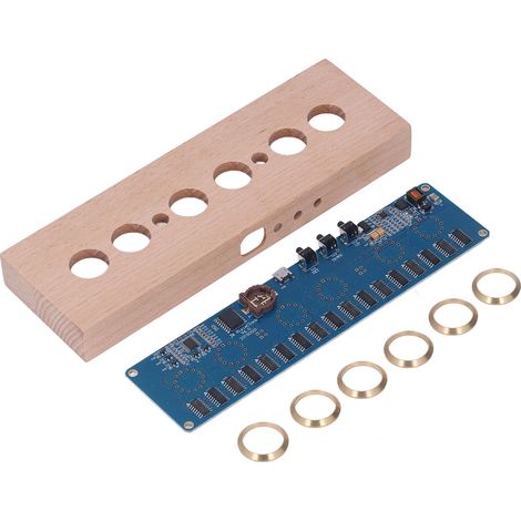 Horloge à tubes lumineux IN14 à monter soi-même, module d'assemblage, boîtier, éclairage, alimentation USB 5V 1A (1/5)