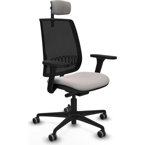 Chaise de bureau piqueras y crespo Alares noir blanc mousse (1/2)