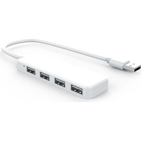 ultra mince Hub USB 4 ports USB 2.0 Hub blanc (1/4)
