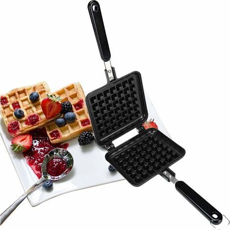 Hochwertige Waffeleisenplatten, tiefe Füllung, antihaftbeschichtete Teflonbeschichtung, traditionelles belgisches Waffeleisen für einfache Reinigung, Waffelpfanne, Snack-Backgeschirr, Peti (1/4)