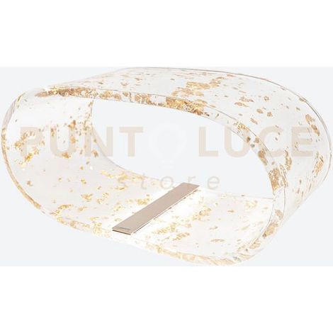 LAMPADA GRANDE FUTURE LED 4200°K / 24 Volt - 12 W/Mt IN CRISTALLO ACRILICO TRASPARENTE E BRONZO