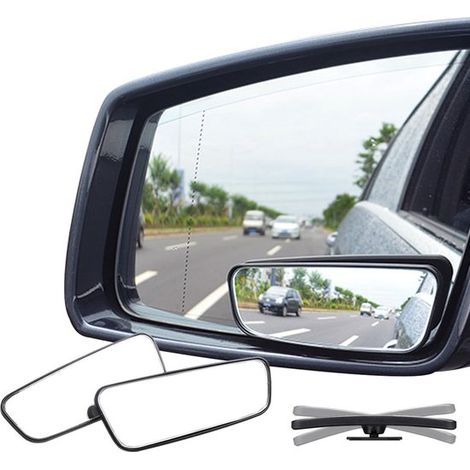 Specchietto retrovisore rettangolare per l'angolo cieco, in vetro HD, con alloggiamento in ABS, convesso grandangolare, ideale per la zona cieca di auto, SUV e camion. (1/4)