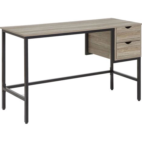 Home Office Desk GRANT Light Brown 120 cm 48 cm with Storage (1/5)