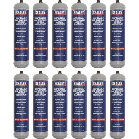 Sealey Gas Cylinder Disposable Argon 100g - Box of 12 MIG/ARG/100/12
