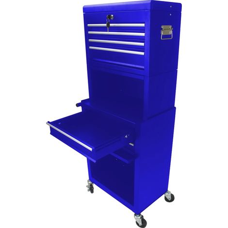 Werkzeugschrank, Mobiles Design, Vielseitige Aufbewahrung, blau (1/2)