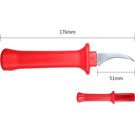 Couteau d'électricien, décapant d'isolation 33HS, coupe-câble avec gaine en plastique, outil de coupe d'isolation manuel (1/2)