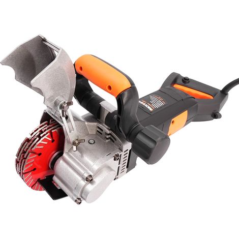 Fraise à fente électrique 4800 W - Rainureuse murale - Fente à 360° - Largeur de fente maximale : 40 mm - Profondeur de coupe maximale : 42 mm - Pour brique, granit, marbre, béton