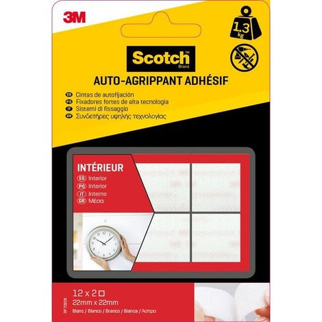 SCOTCH 24 Pastilles agrippantes adhésives transparent intérieur SCOTCH L.2.2 x l.22 mm